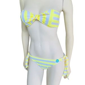 Yellow and Grey Two Piece Bikini Set Women’s Swimsuit